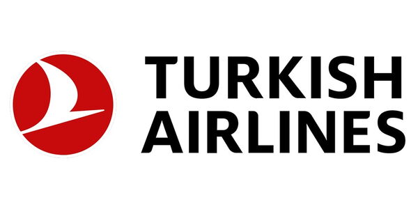 Logo von Turkish Airlines mit rotem Kreis und weißem Flugvogel-Symbol