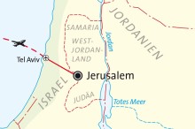 Tourkarte: JERUSALEM - Stadt der drei Religionen © Biblische Reisen GmbH